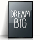 Dream Big - Boys Room Wall Art Kids Bedroom Decor