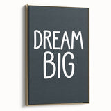 Dream Big - Boys Room Wall Art Kids Bedroom Decor