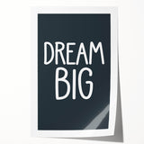 Dream Big - Boys Room Wall Art Kids Bedroom Decor