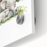 Sleeping Elephants Girls Room Wall Art – Nursery Animal Print