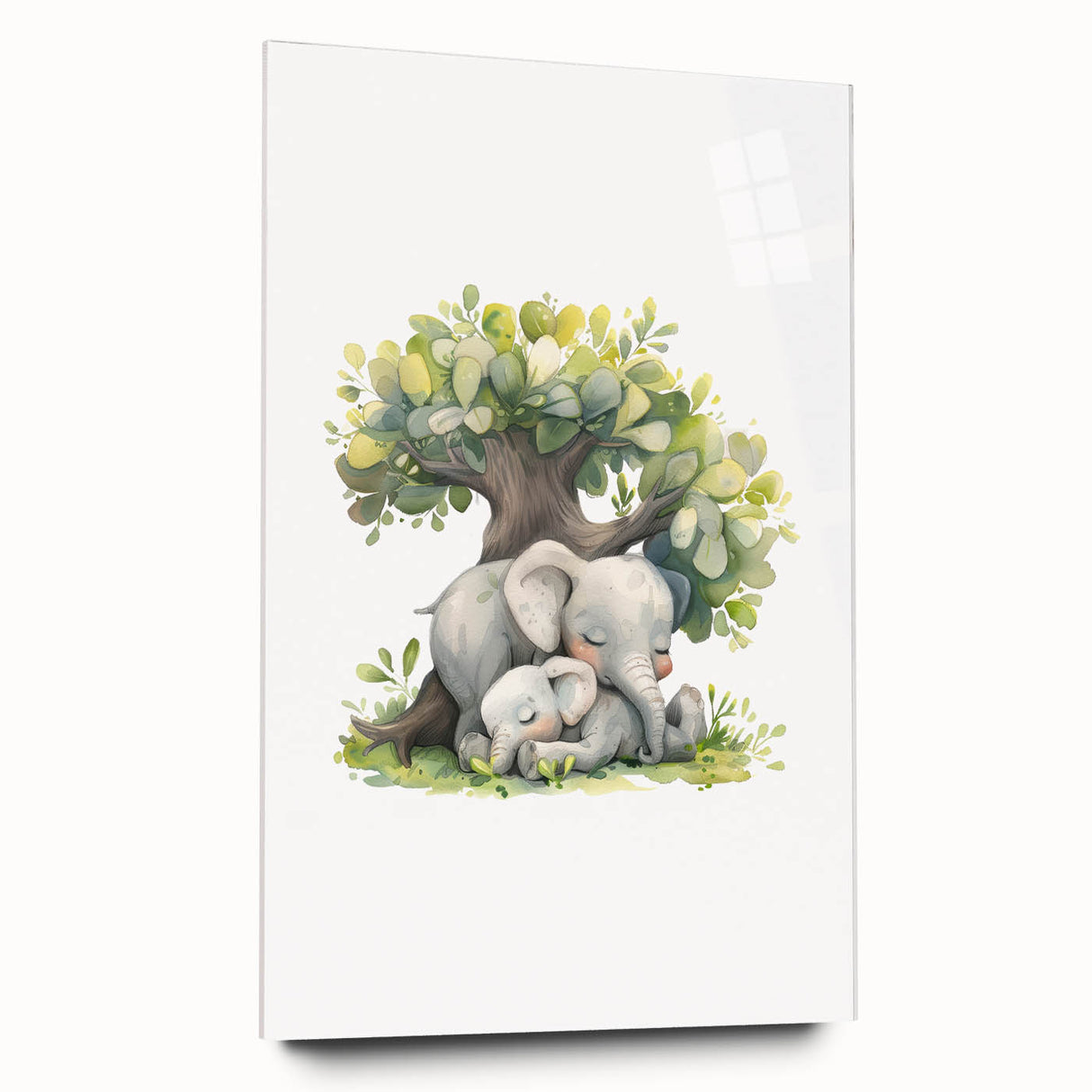 Sleeping Elephants Girls Room Wall Art – Nursery Animal Print