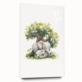 Sleeping Elephants Girls Room Wall Art – Nursery Animal Print