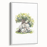 Sleeping Elephants Girls Room Wall Art – Nursery Animal Print