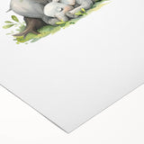 Sleeping Elephants Girls Room Wall Art – Nursery Animal Print