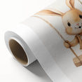 Playful Bunny on Swing Nursery Wall Art - Baby Room Decor