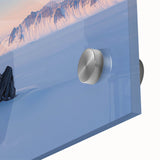 Close-up of a vibrant acrylic glass artwork depicting serene sand dunes, showcasing intricate textures and warm earthy tones, perfect for modern home decor.
