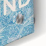 Be Kind Typography Art Print – Floral Blue Wall Decor