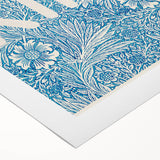 Be Kind Typography Art Print – Floral Blue Wall Decor