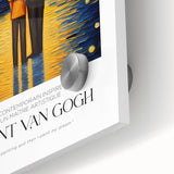 Large abstract wall art print featuring an impressionistic Van Gogh style in vibrant hues on acrylic glass.