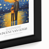 Extra large framed canvas featuring a textured, colorful impressionist style painting, ideal for living room decor.