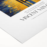Art deco poster featuring an impressionist style Van Gogh scene on rolled canvas, ideal for dining room wall art.