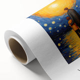 Impressionist style painting of a vibrant garden scene on rolled canvas, suitable as nursery wall art.