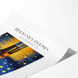 Extra large wall art featuring an impressionist floral design in vibrant colors on a rolled canvas.