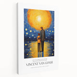 Large Impressionist-style artwork depicting a vibrant, colorful landscape on stretched canvas, ideal for kitchen wall decor.