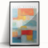 Large abstract wall art in black, gray, and white shades on a framed acrylic, reflecting Mid-Century Modernist style.