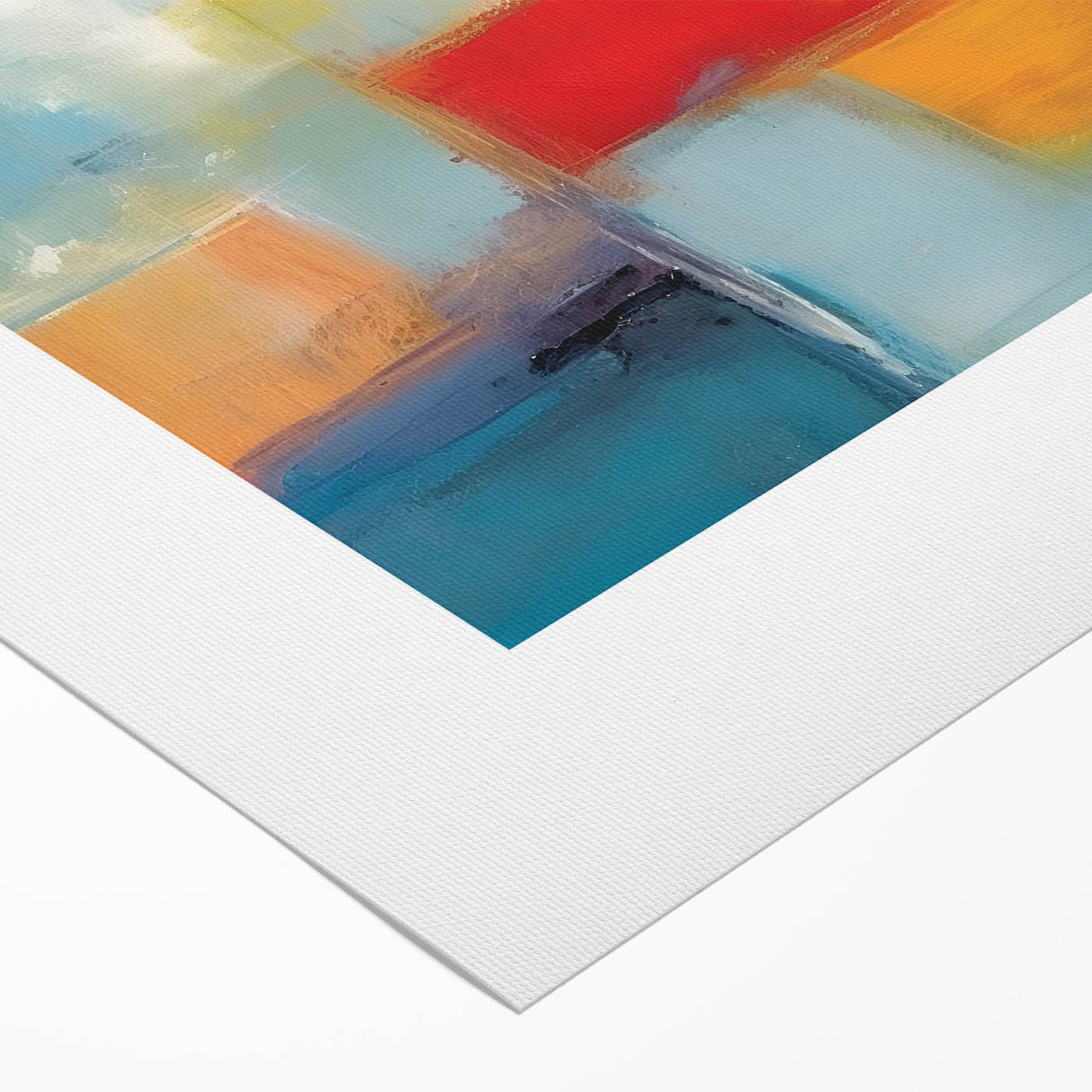 Art deco poster featuring a Rothko-inspired abstract design in deep red and black on rolled canvas.