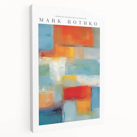 Large Rothko-inspired abstract canvas in deep red and black hues, ideal for modern kitchen wall art.
