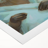 Relaxed Raccoon Bathroom Wall Art - Modern Coastal Decor