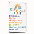 Playroom Rules Kids Educational Wall Art – Positive Learning Poster