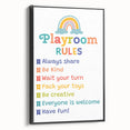 Playroom Rules Kids Educational Wall Art – Positive Learning Poster