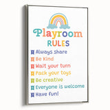 Playroom Rules Kids Educational Wall Art – Positive Learning Poster