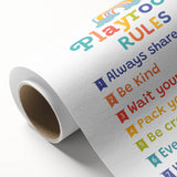 Playroom Rules Kids Educational Wall Art – Positive Learning Poster