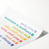 Playroom Rules Kids Educational Wall Art – Positive Learning Poster