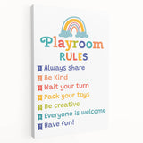 Playroom Rules Kids Educational Wall Art – Positive Learning Poster