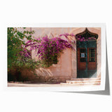 Extra large rolled print of an Algerian landscape with vibrant floral elements, ideal for art wall dining room decor.