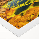 Art deco poster of an Ethiopian scenery in muted earth tones on rolled canvas, suitable for dining room wall art.