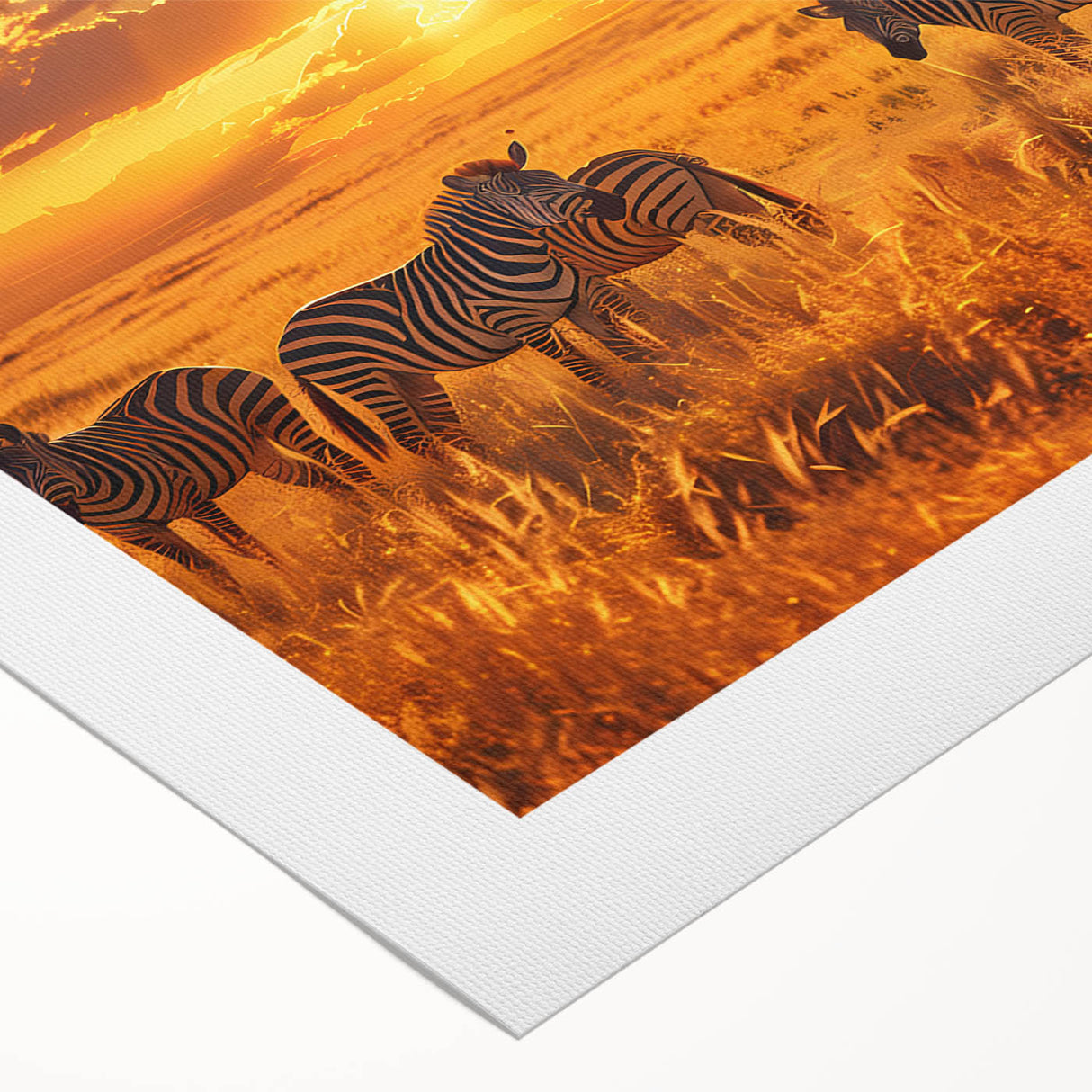 Art deco poster of a serene African landscape in earthy tones on rolled canvas, suitable for dining room decor.