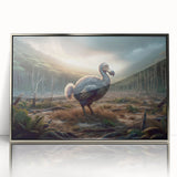 Framed acrylic print of a Mauritian landscape, featuring silver tones and art deco style, suitable for modern art wall decor.