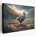 Side view of a large stretched canvas depicting a vibrant Mauritian landscape, ideal for kitchen wall art.