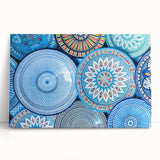 Large black and white stretched canvas depicting a Moroccan landscape, ideal for kitchen wall art or bedroom decor.