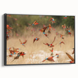 Black and white framed canvas depicting the Namibian landscape, ideal for bedroom wall decor.