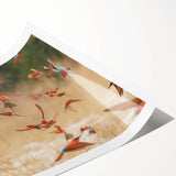 Extra large wall art featuring line art flowers in neutral tones on a rolled canvas, ideal for large living room wall decor.