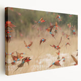 Large art depicting a scenic Namibian landscape in earthy tones on stretched canvas, ideal for kitchen wall art.