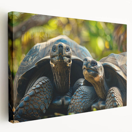 Side view of a large canvas print depicting a serene Seychelles beach scene, ideal for kitchen wall art.