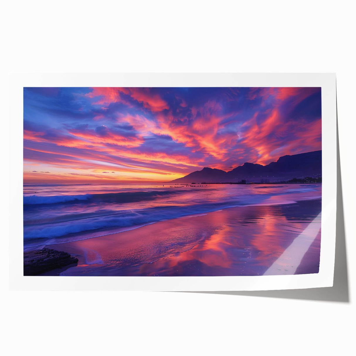 Extra large rolled canvas print featuring a serene South African landscape in muted earth tones.