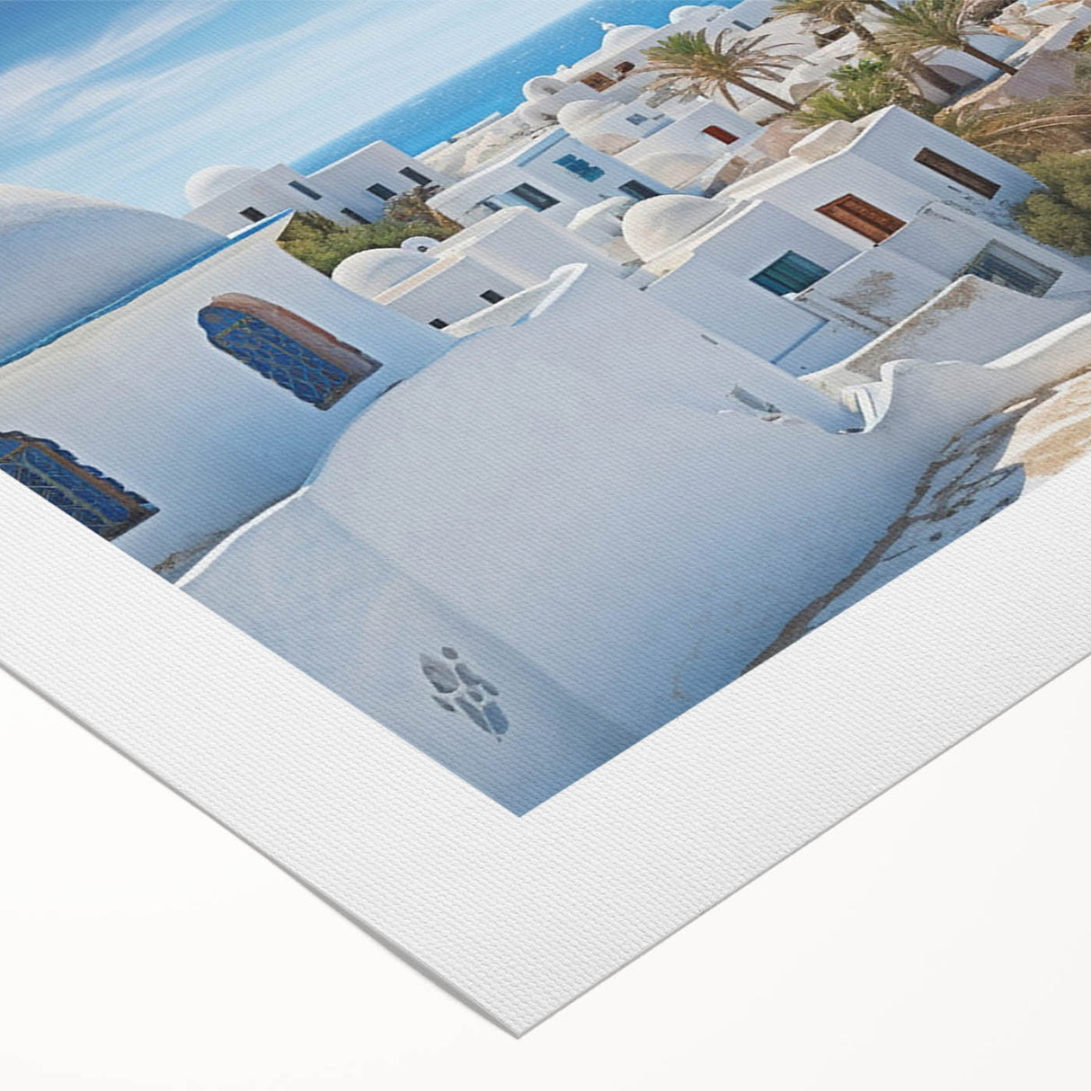 Art deco poster featuring a Tunisian landscape in muted earth tones on rolled canvas, suitable for dining room walls.