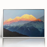 Acrylic print of a Tibetan landscape featuring muted earth tones, ideal for modern art wall decor in a nursery.