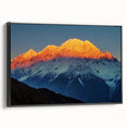 Black and white framed canvas of a Tibetan landscape, ideal for bedroom wall decor.