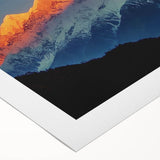 Art deco poster featuring a serene Tibetan landscape in muted earth tones on rolled canvas, suitable for dining room decor.