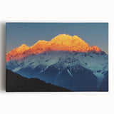 Black and white stretched canvas of Tibetan landscape, ideal for kitchen wall art.