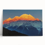 Black and white stretched canvas of Tibetan landscape, ideal for kitchen wall art or bedroom ambiance.