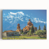 Black and white large art print of the Georgia landscape on stretched canvas, suitable for kitchen wall art.