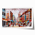Extra large rolled print of Hong Kong skyline with vibrant twilight hues, ideal for art wall dining room.