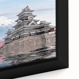 Extra large framed canvas depicting a textured black wall art scene with colorful, abstract elements.