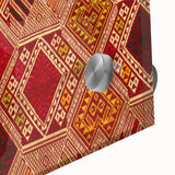 Large abstract wall art featuring a Laos scenery in vibrant color palette on acrylic glass, ideal for dining room art.