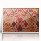 Acrylic print of a Laos landscape in art deco style, with muted earth tones, ideal for modern art wall decor.